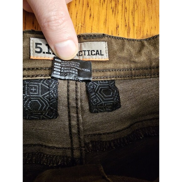 5.11 Tactical Jeans Mens 38X34 Brown Defender Flex Straight Pant - Picture 6 of 11
